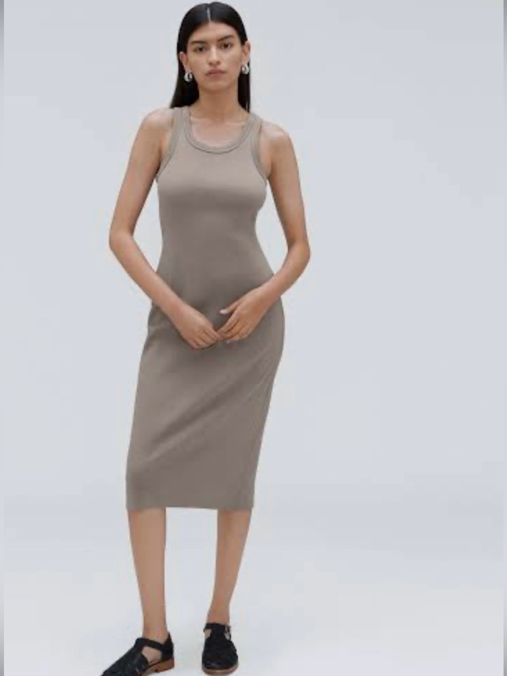 Everlane 90s Rib Tank Midi Dress S- TAUPE

Organic cotton 

NWOT- unworn